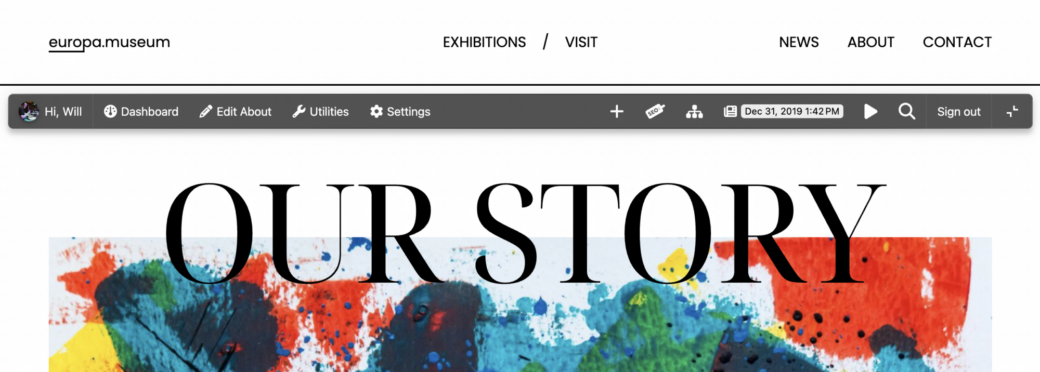 Admin bar toolbar toggle
