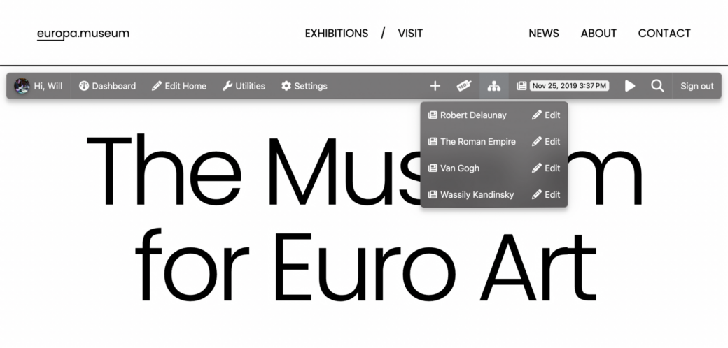 Admin bar theme frosted