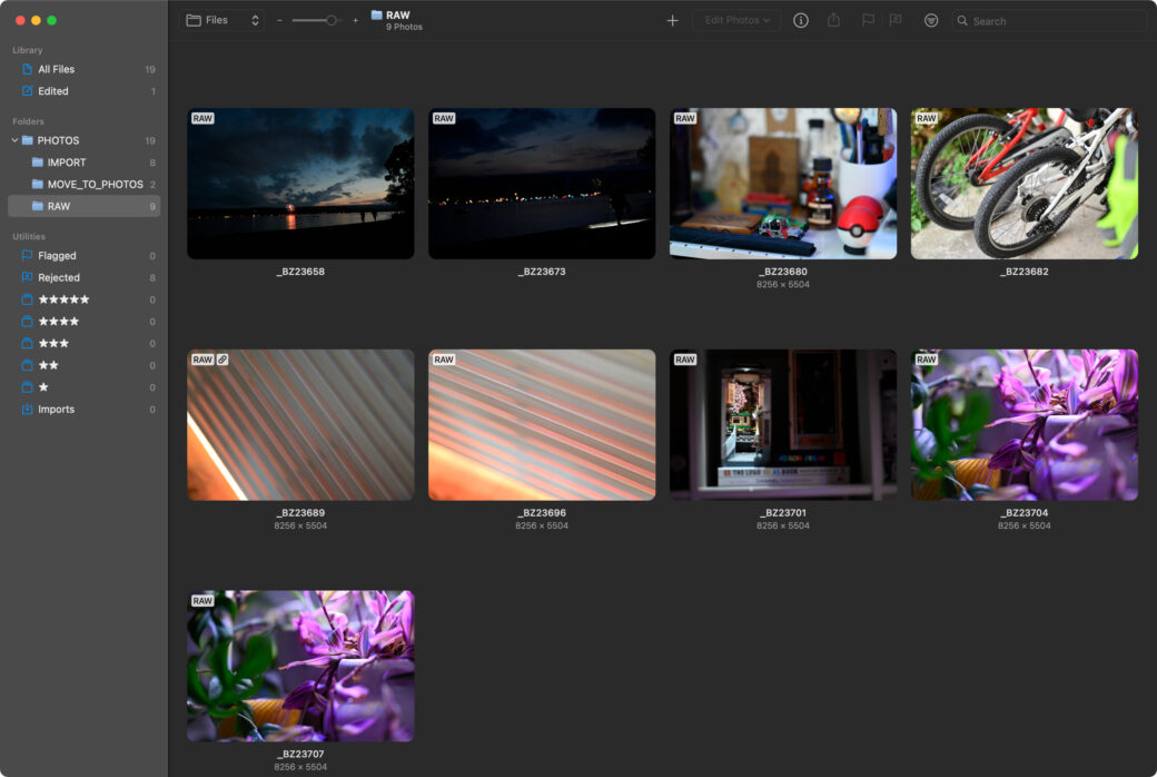Photomator raw